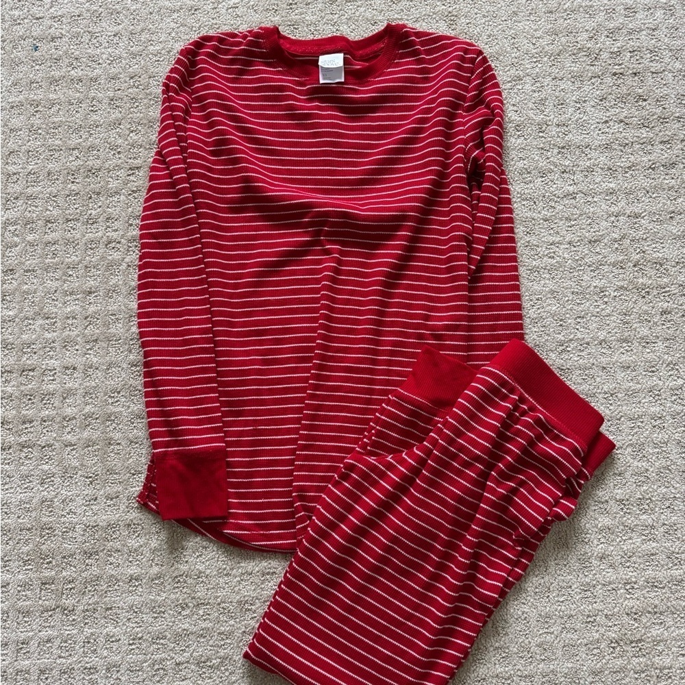 Target Stars Above women’s 2pc red & white striped soft holiday pajamas set XS